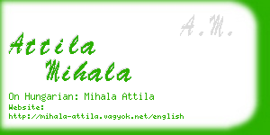 attila mihala business card